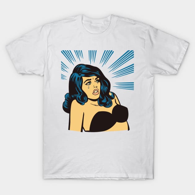 Girl Crying T-Shirt by Sauher